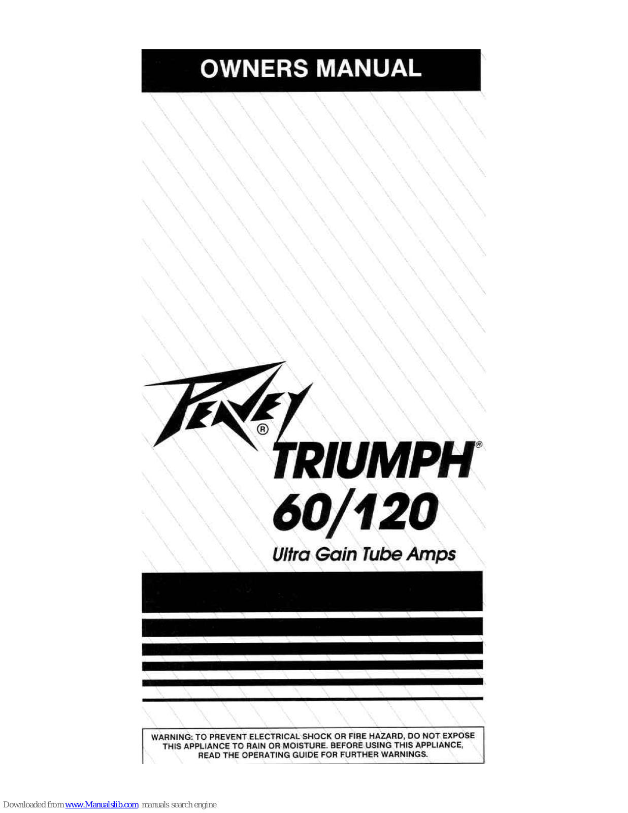 Peavey Triumph Triumph 120 UltraGain, Triumph Triumph 60 UltraGain, Triumph 120, Triumph 60 User Manual