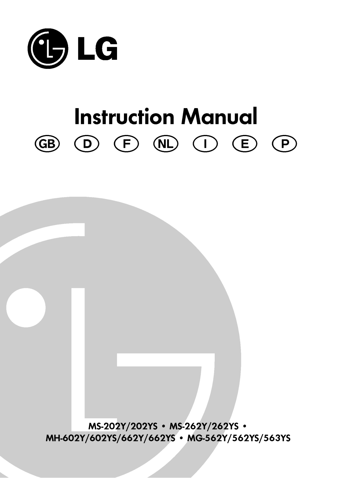 LG MH-662Y, MH-662YS, MS-262Y User Manual