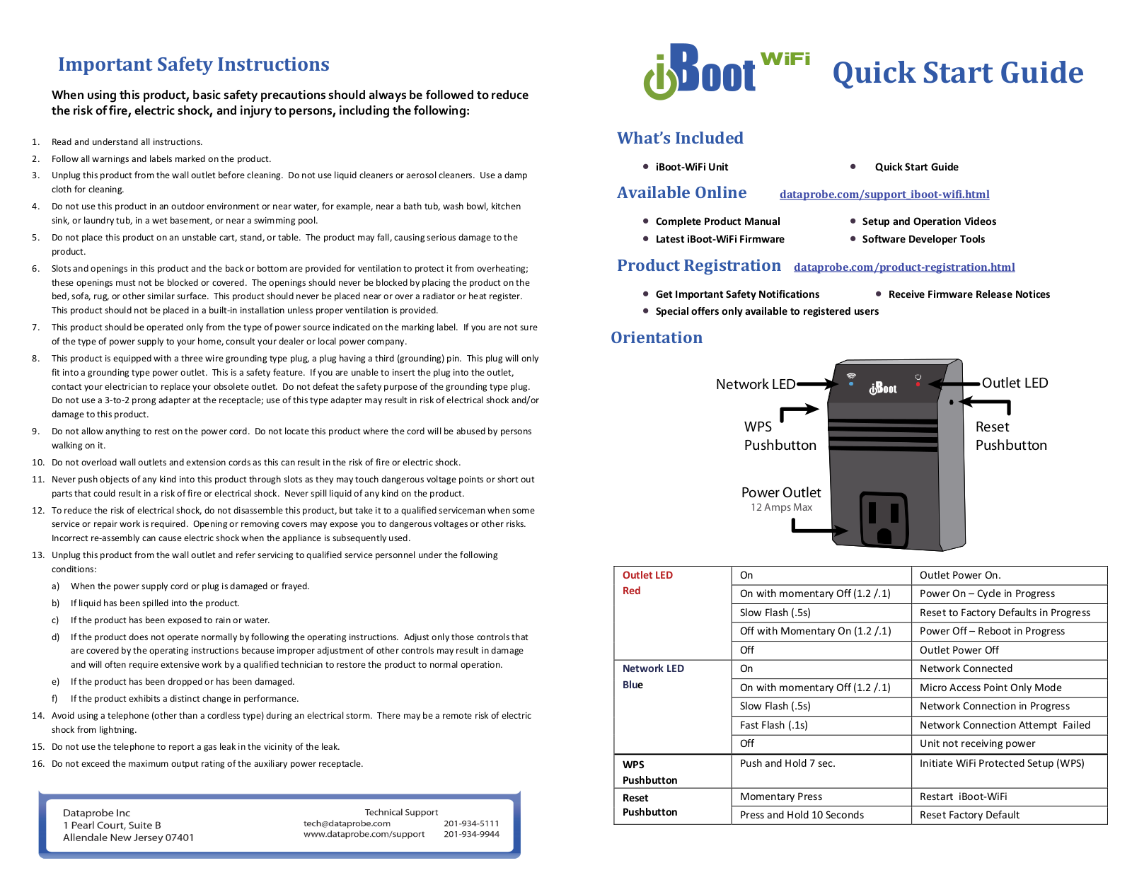 Dataprobe iBoot-WiFi Quick Start