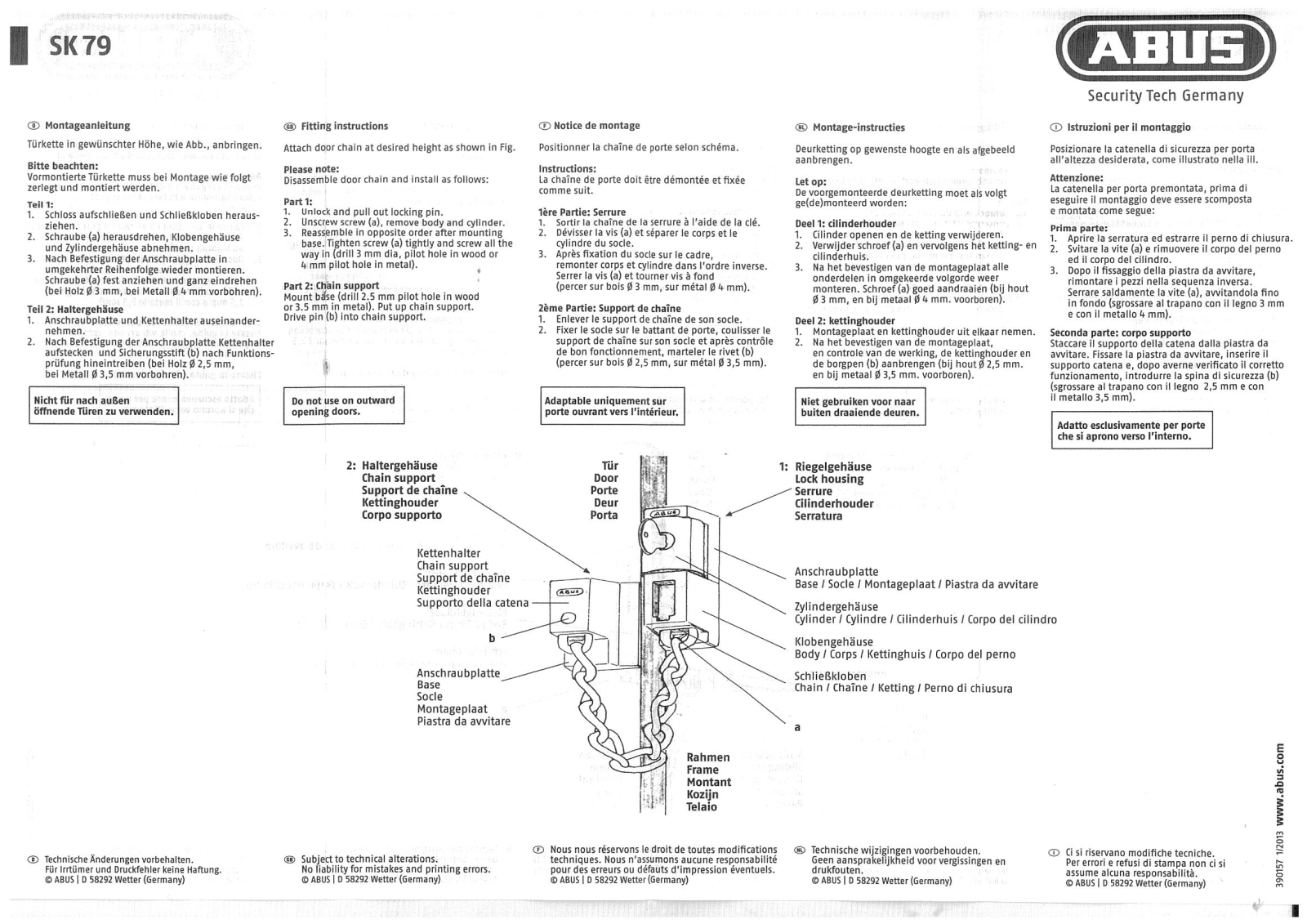 ABUS SK79 User guide