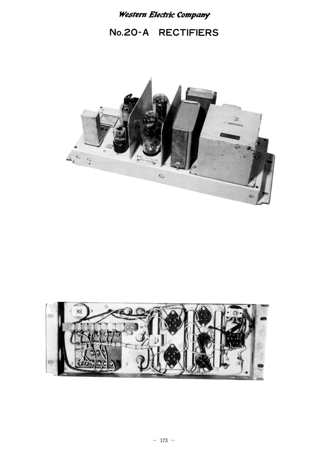 Western Electric 20-A Schematic