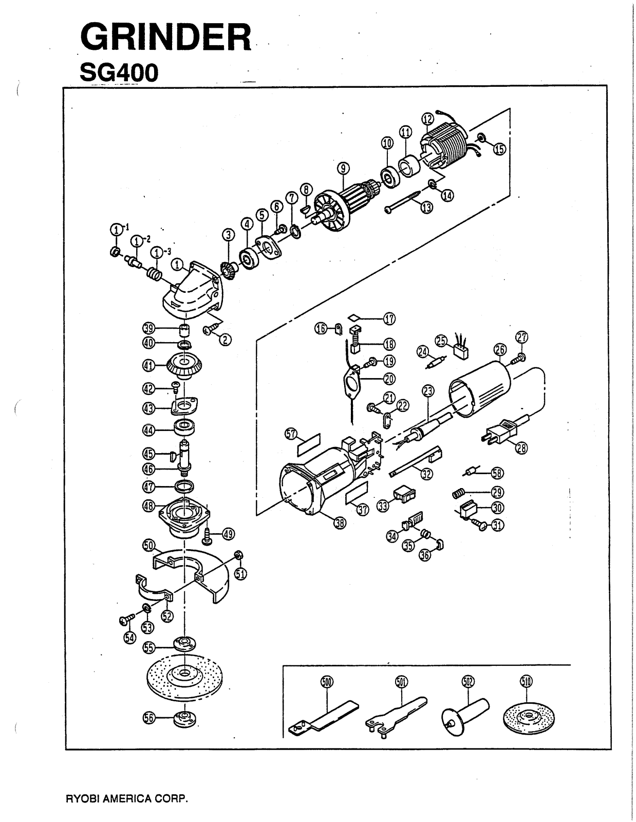 Ryobi SG400 User Manual