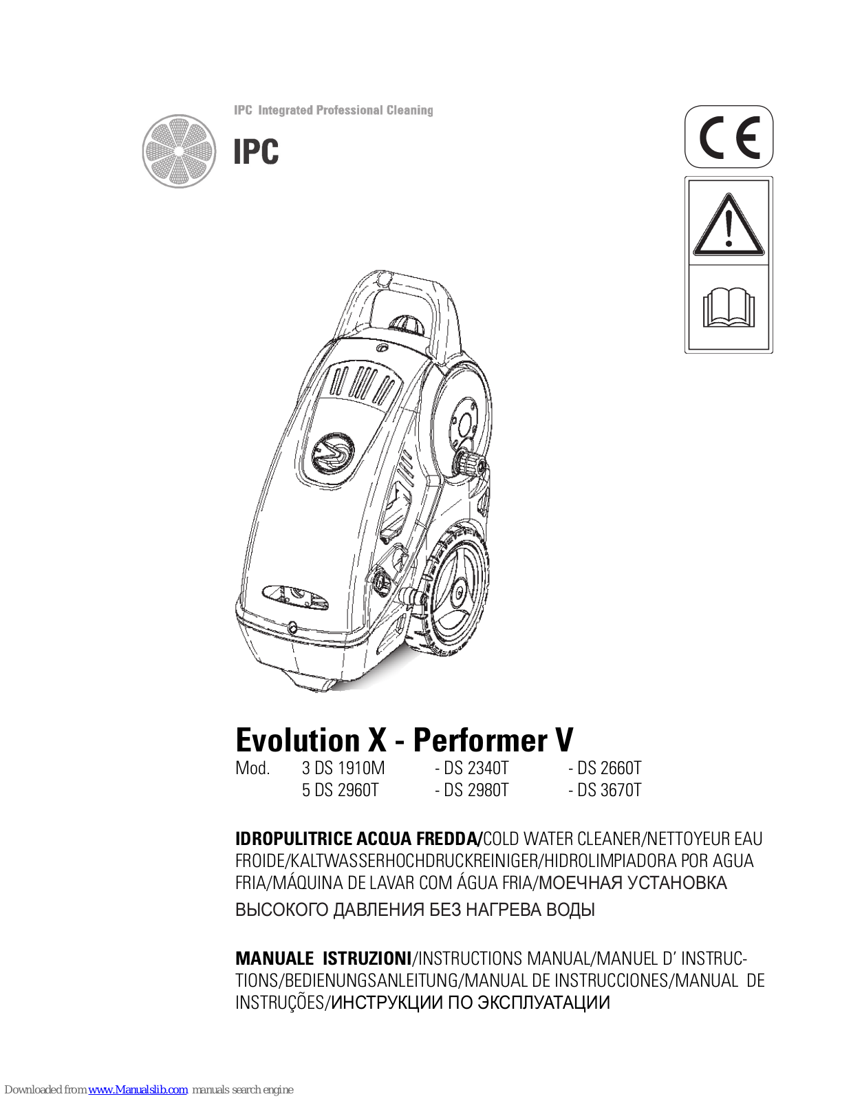 IPC Evolution X - Performer V3 DS 1910M, DS 2340T, DS 2980T, DS 3670T, DS 2660T Instruction Manual