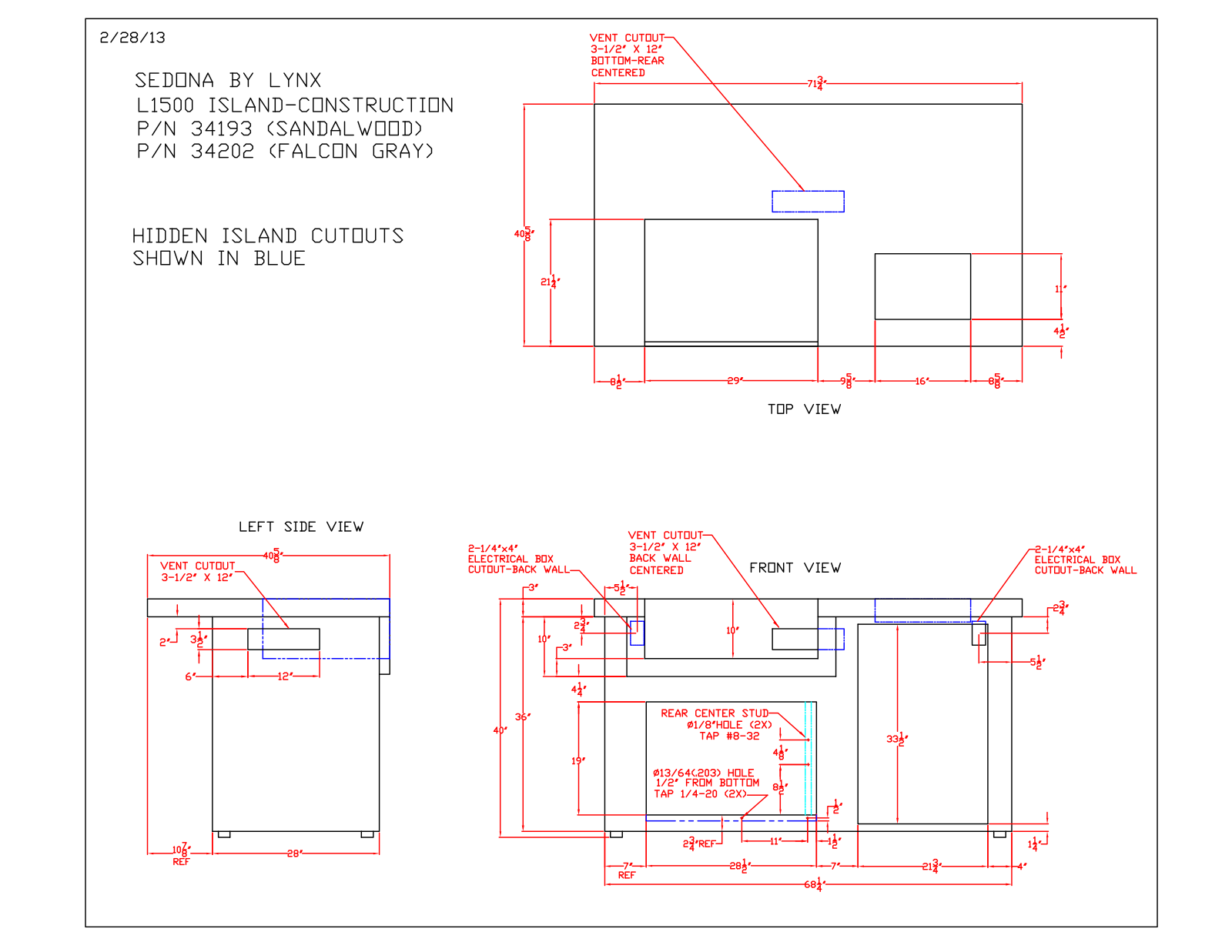 Lynx L1500SLP, L1500GLP Specifications