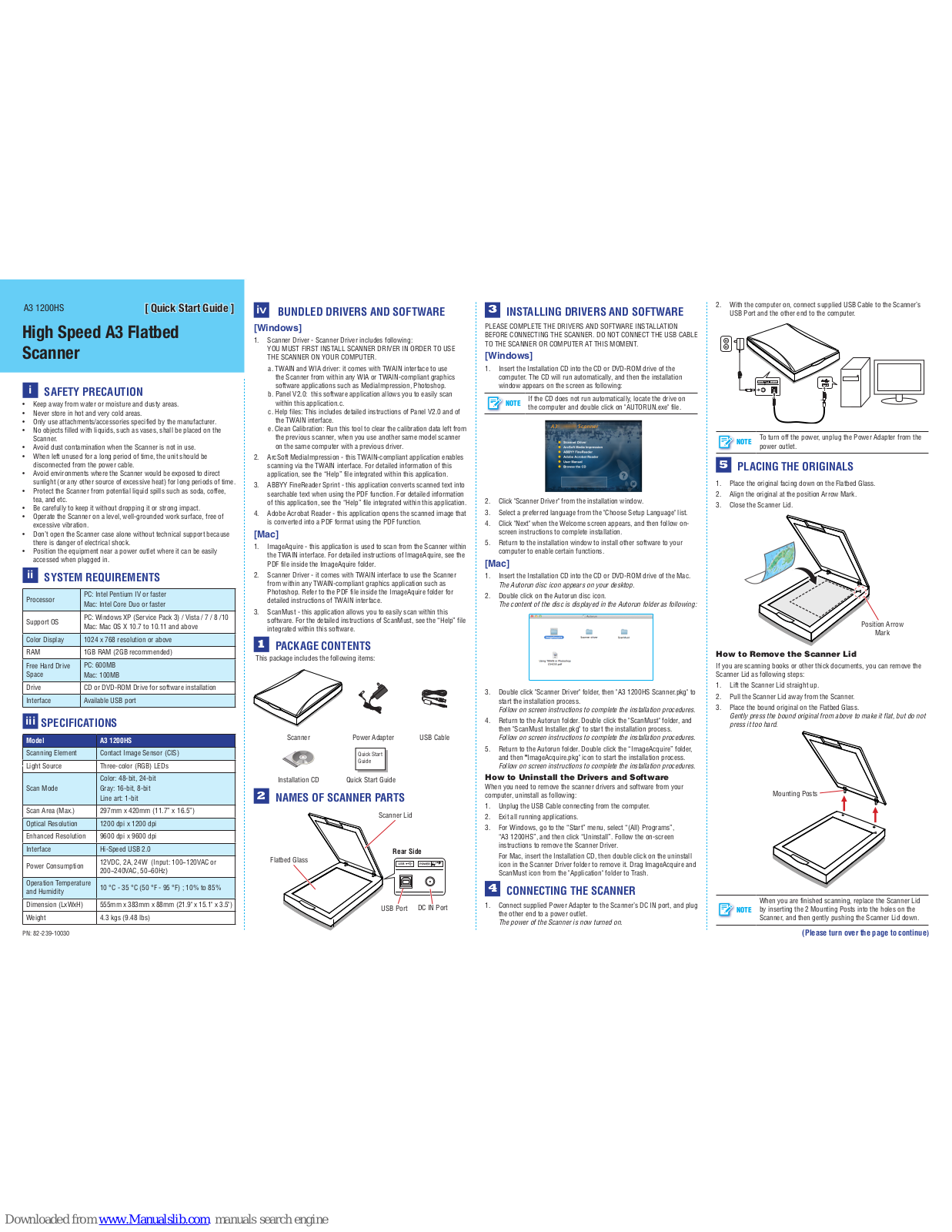 Mustek A3 1200HS Quick Start Manual