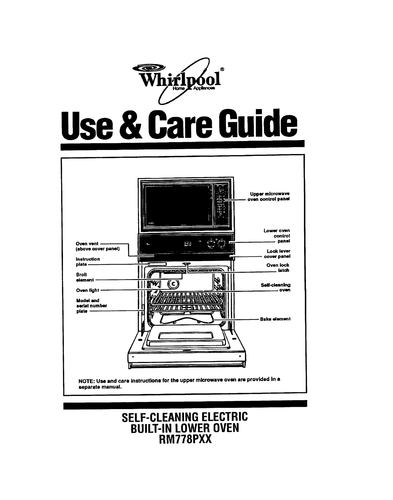 Whirlpool RM778PXX User Manual