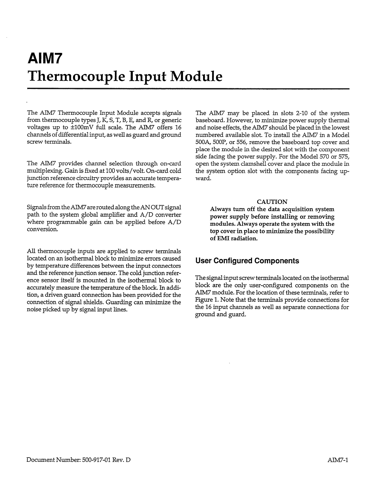 Tektronix AIM7 User manual - ManualMachine.com