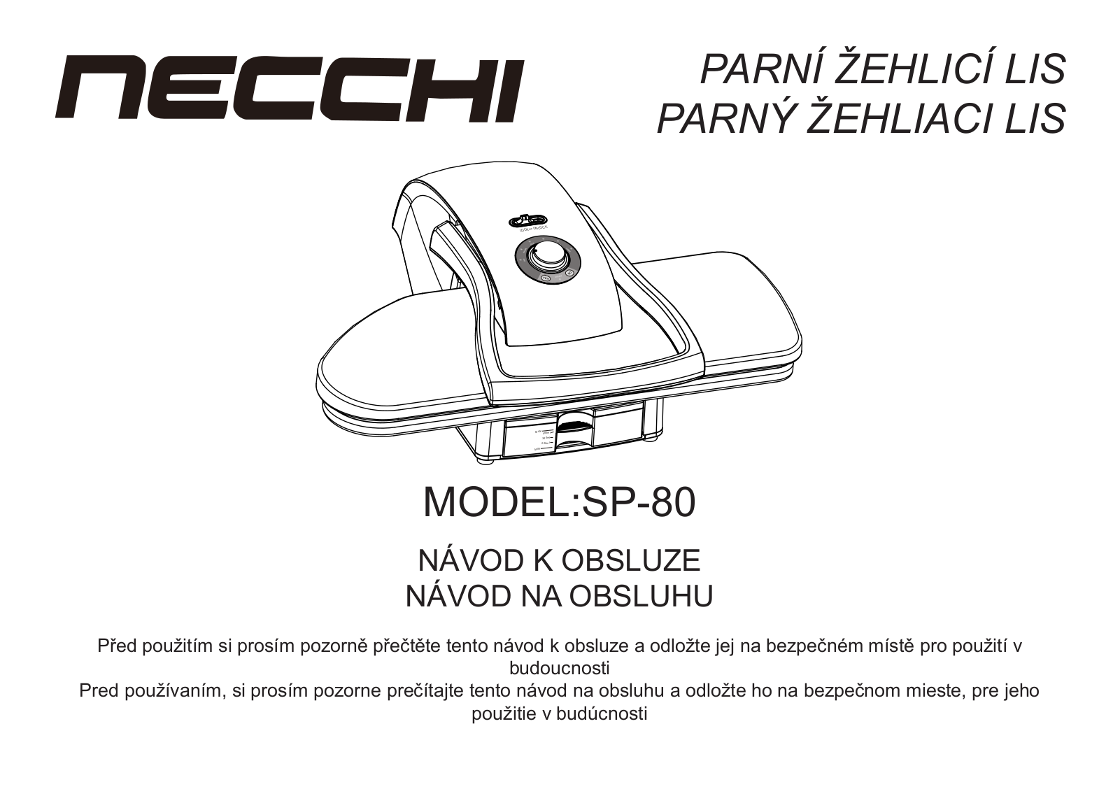 Toyota Necchi SP 80 User Manual