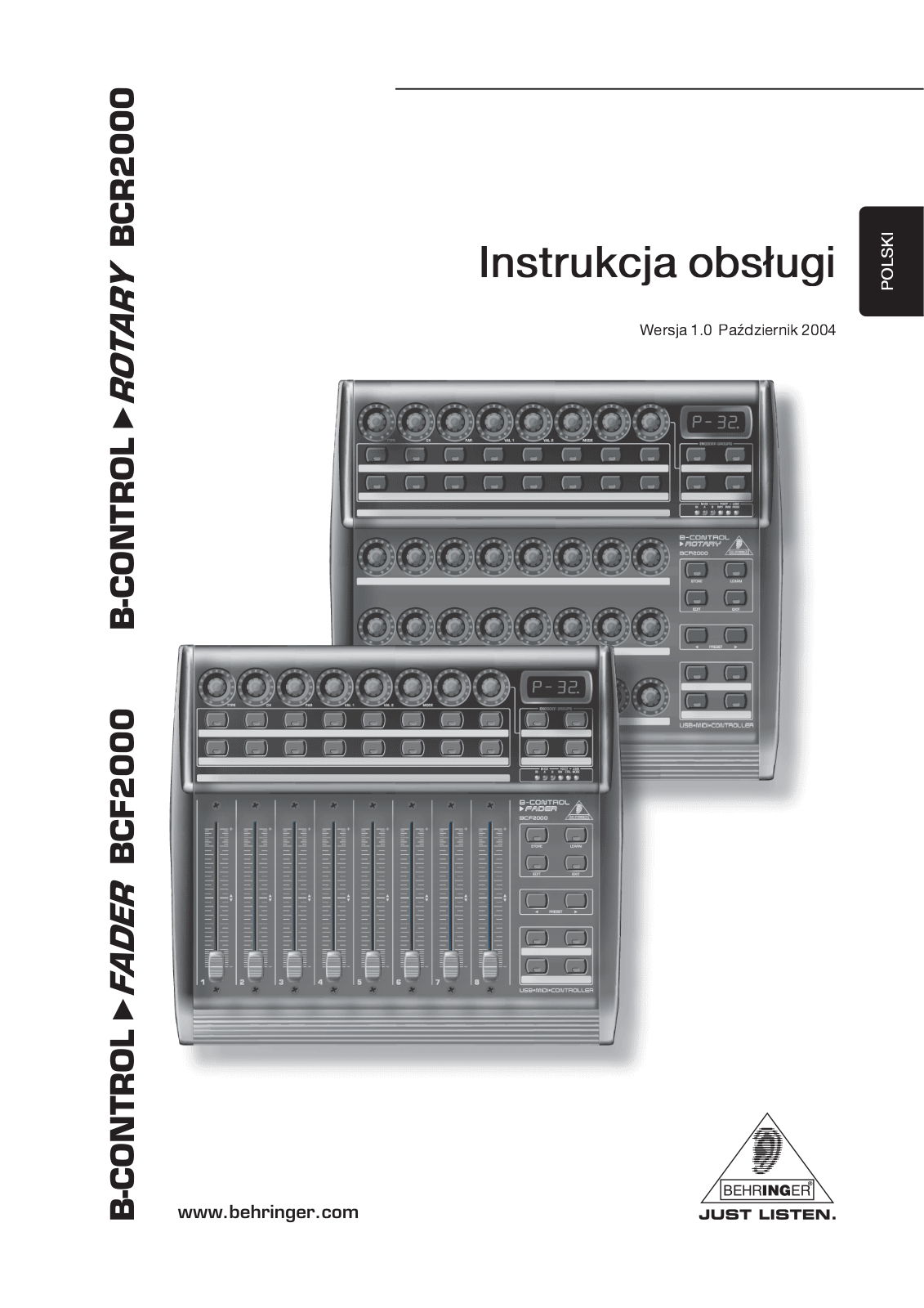 Behringer BCR2000, BCF2000 User Manual