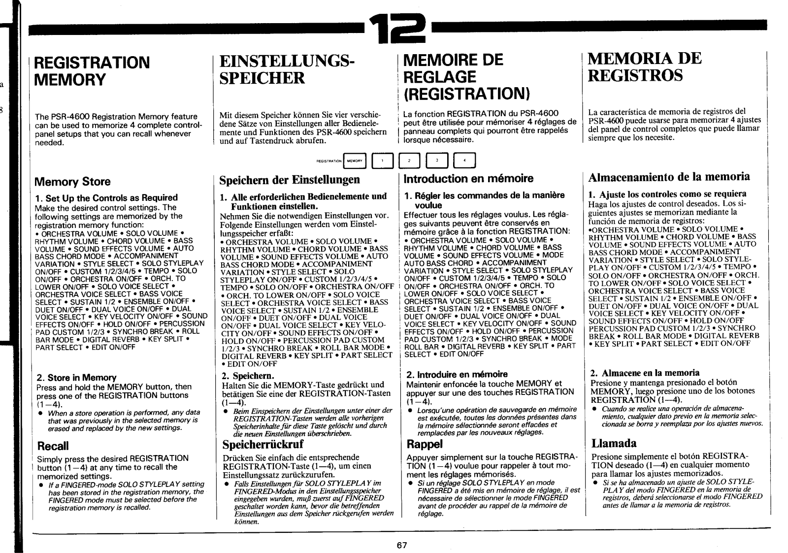 Yamaha PSR-4600 User Manual