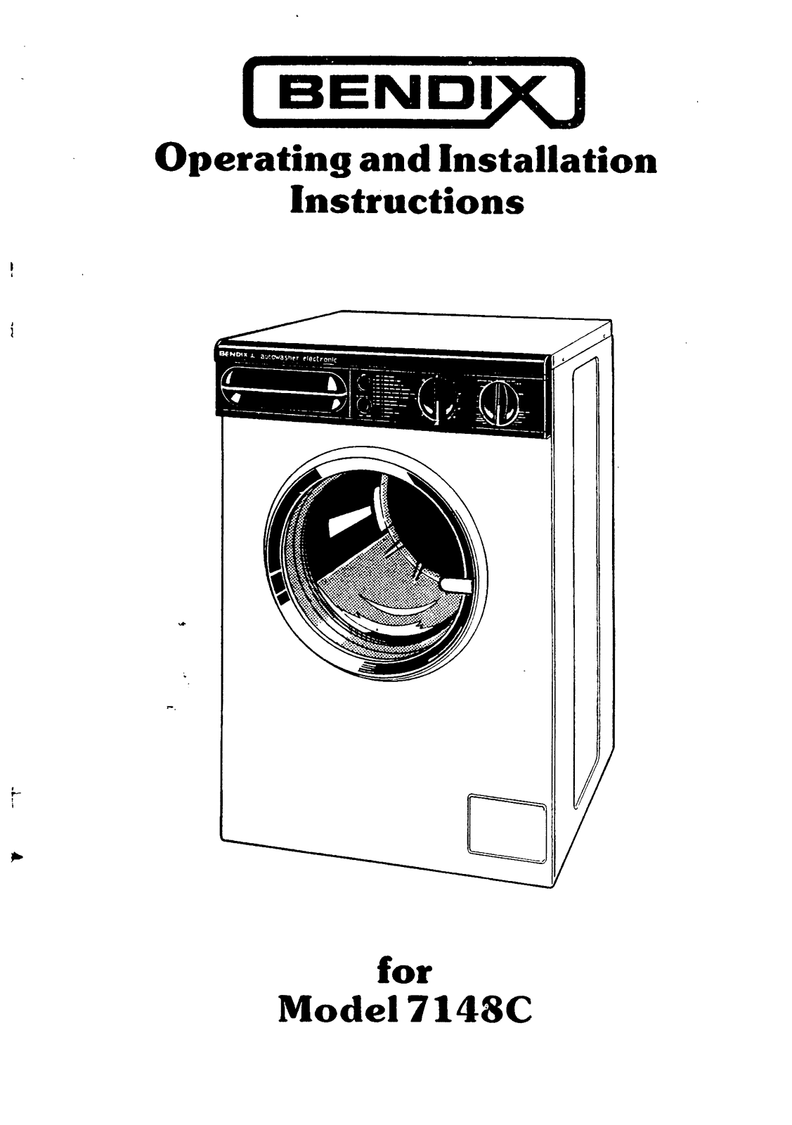 TRICITY BENDIX 7148 User Manual