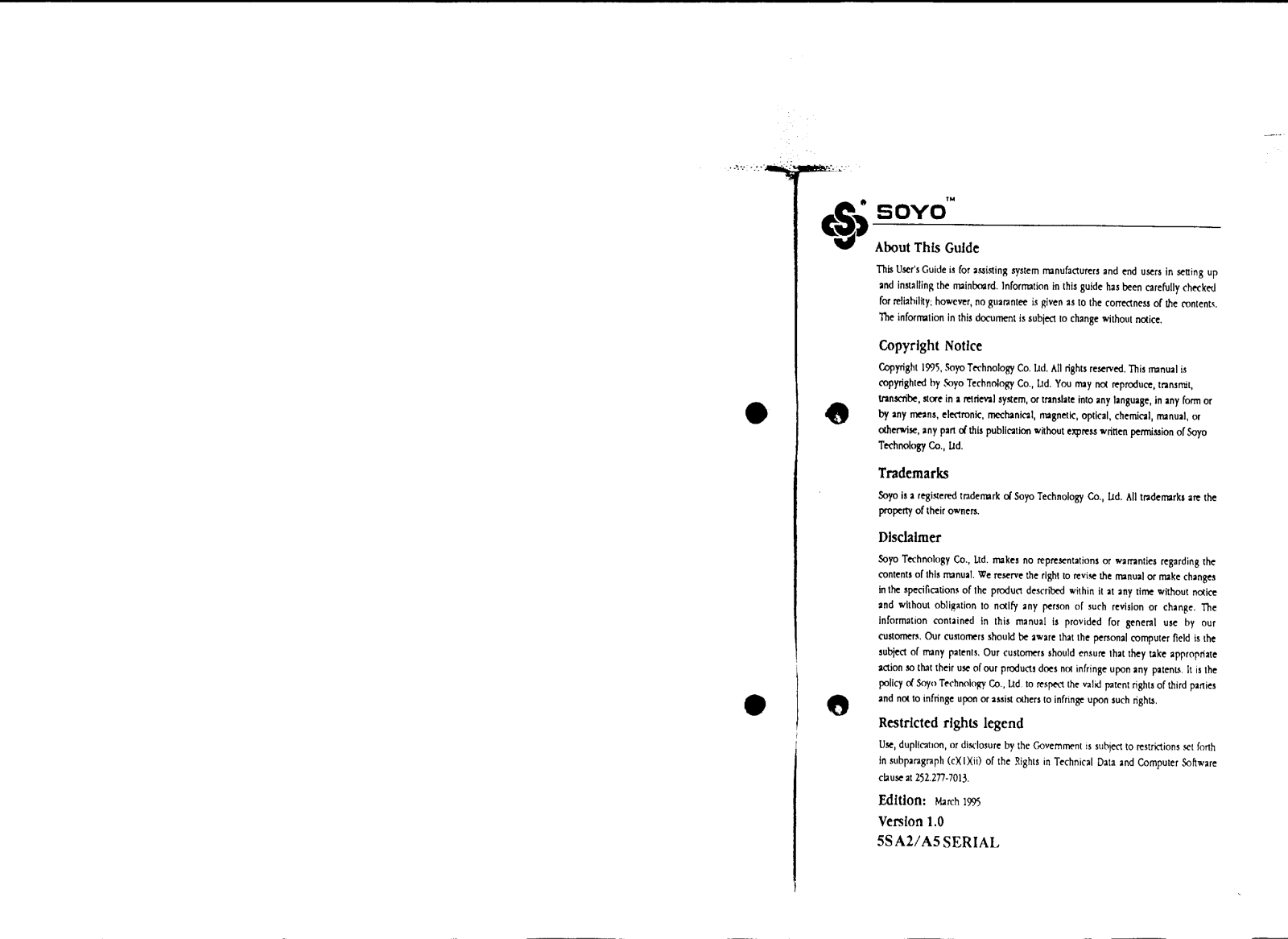 Soyo SY-5SA User Manual - ManualMachine.com