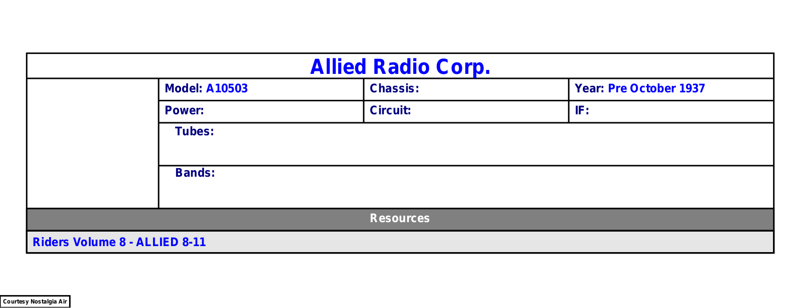 Allied Radio A105020, A10503 Schematic - ManualMachine.com
