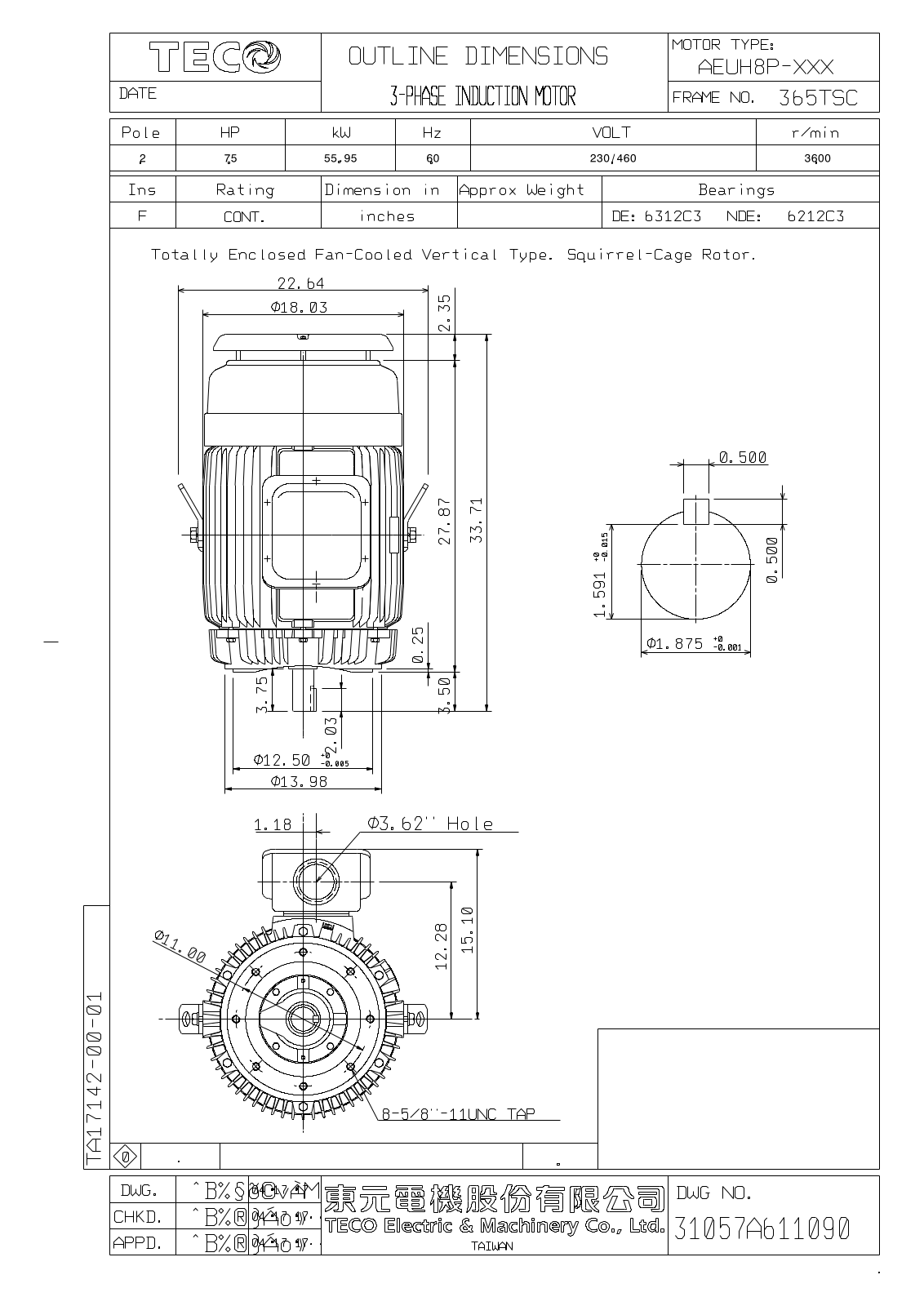 Teco NPV0752C Reference Drawing