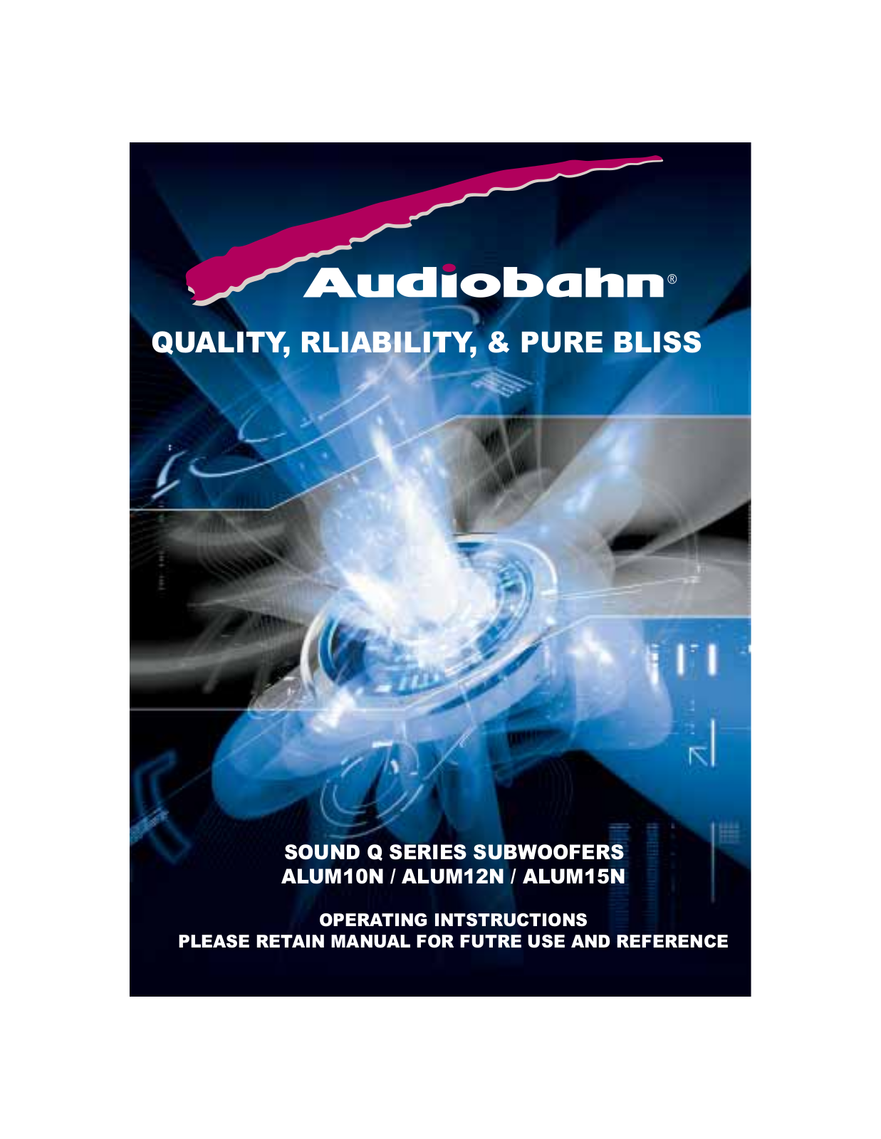 Audiobahn ALUM15N, ALUM12N, ALUM10N User Manual