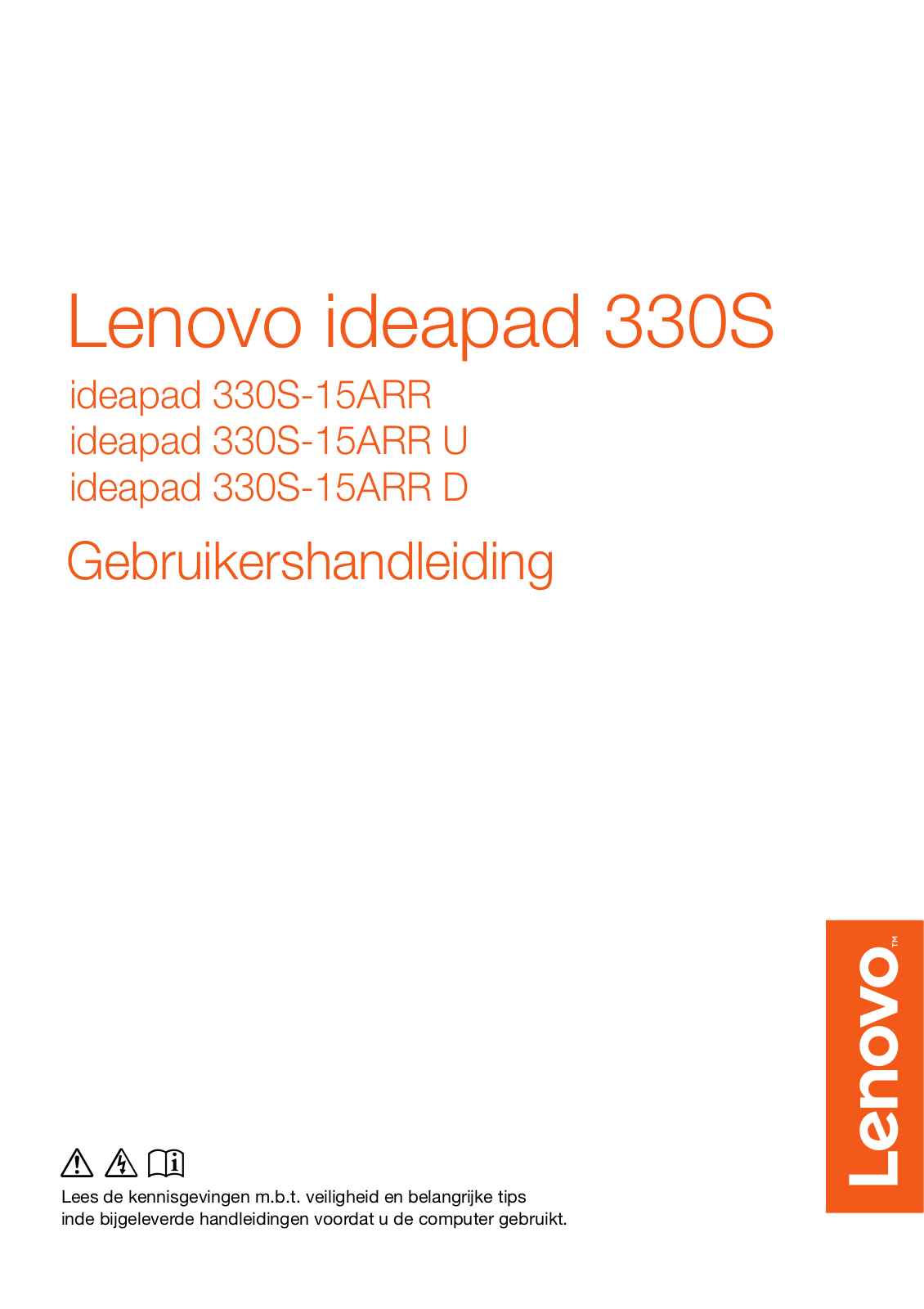 LENOVO ideapad 330S-15ARR, ideapad 330S-15ARR U, ideapad 330S-15ARR D User Manual