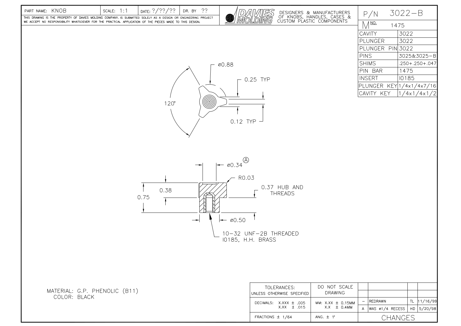 Davies Molding 3022-B Reference Drawing