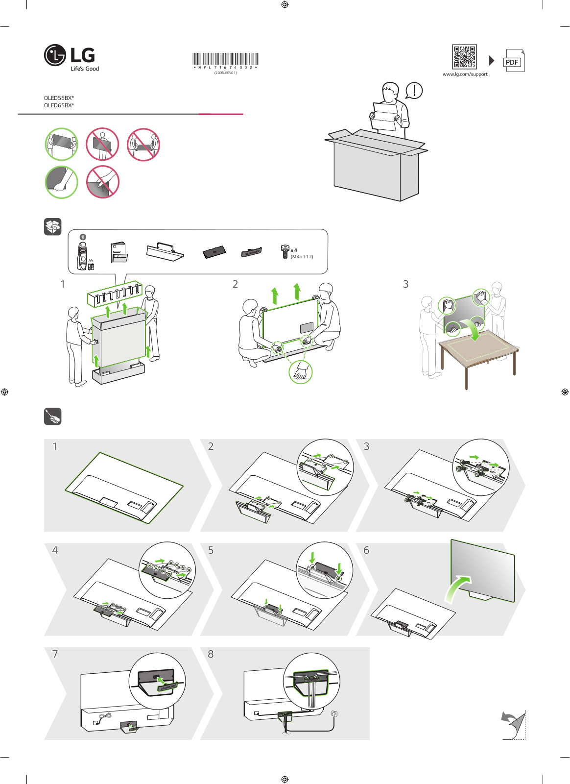 LG OLED55BXRLB User Manual