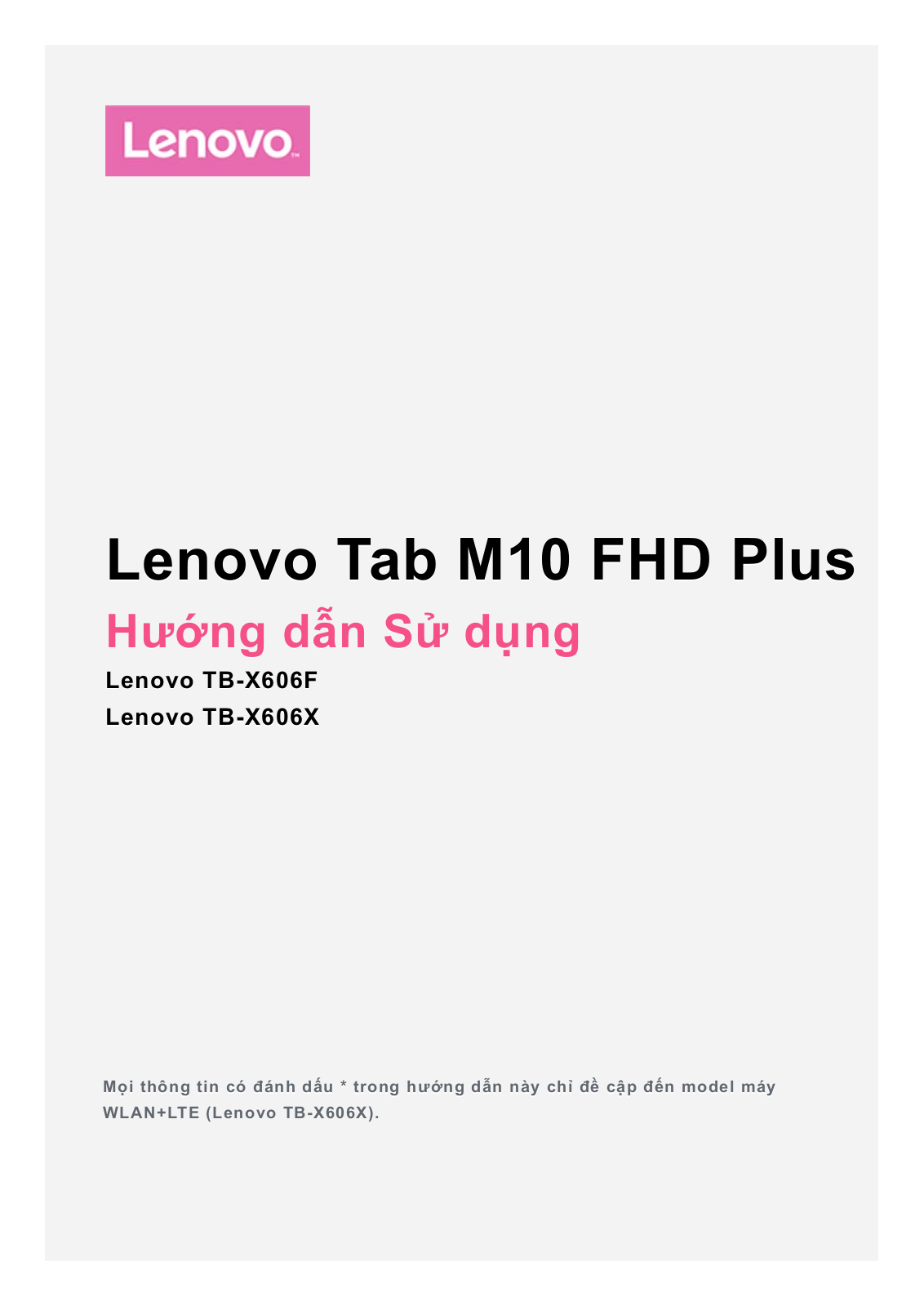 Lenovo Tab M10 FHD Plus User Guide