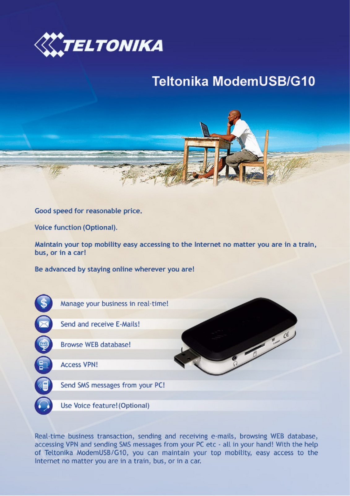 Teltonika MODEM USB G10 User Manual