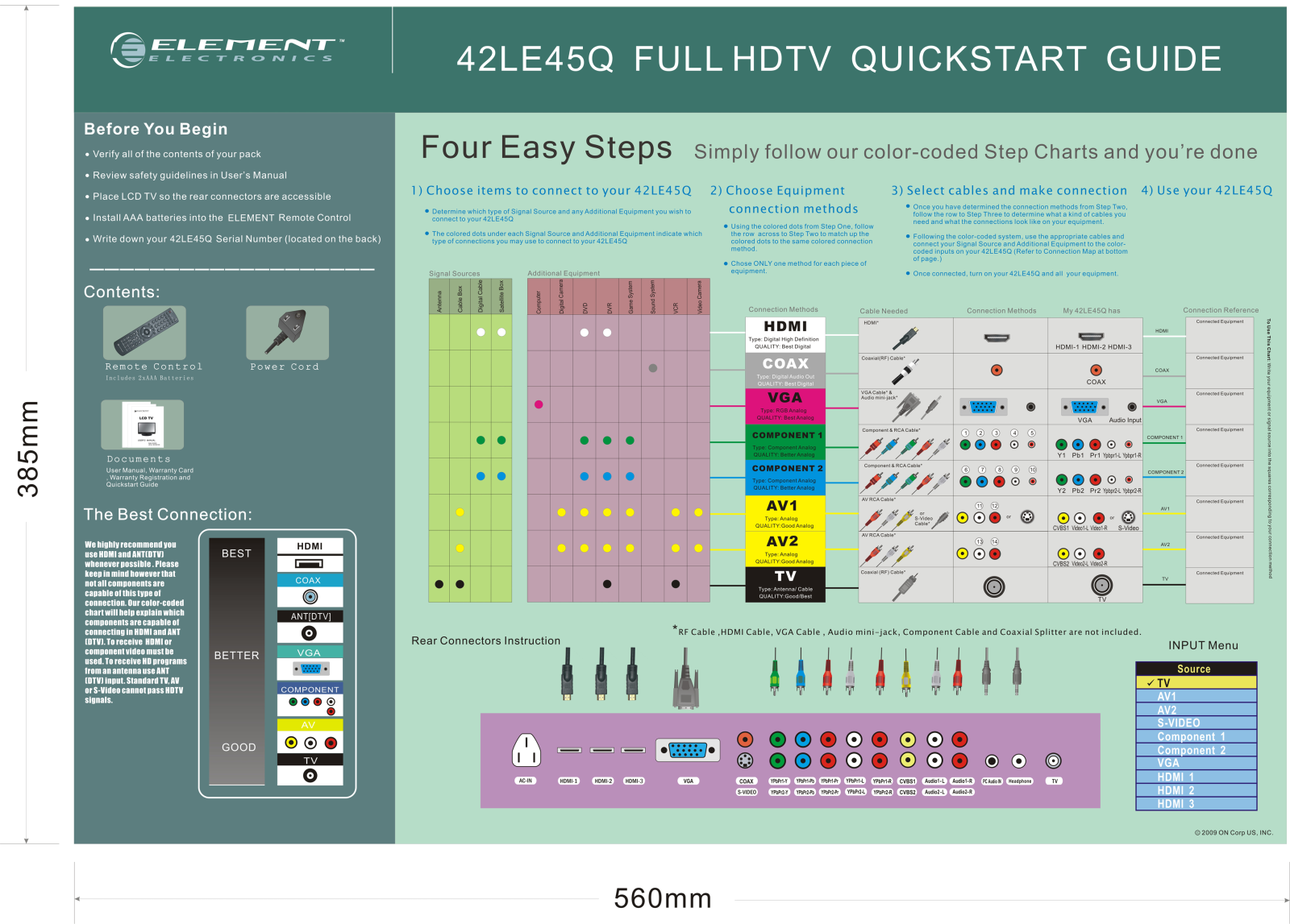 Element Electronics 42LE45Q User Manual