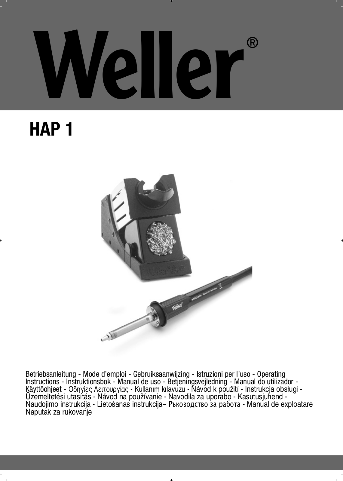 Weller HAP 1 User guide