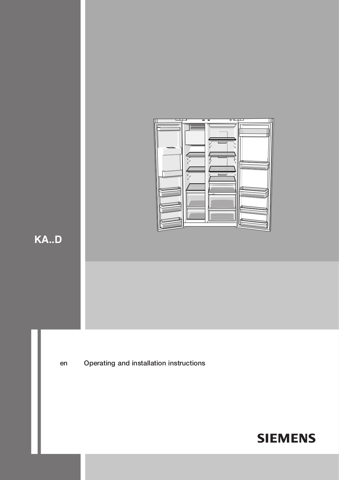 Siemens KAD63V40TI, KAD63V20TI, KAD63V21TI, KA63DV20TI, KAD63V00TI Operating Manual