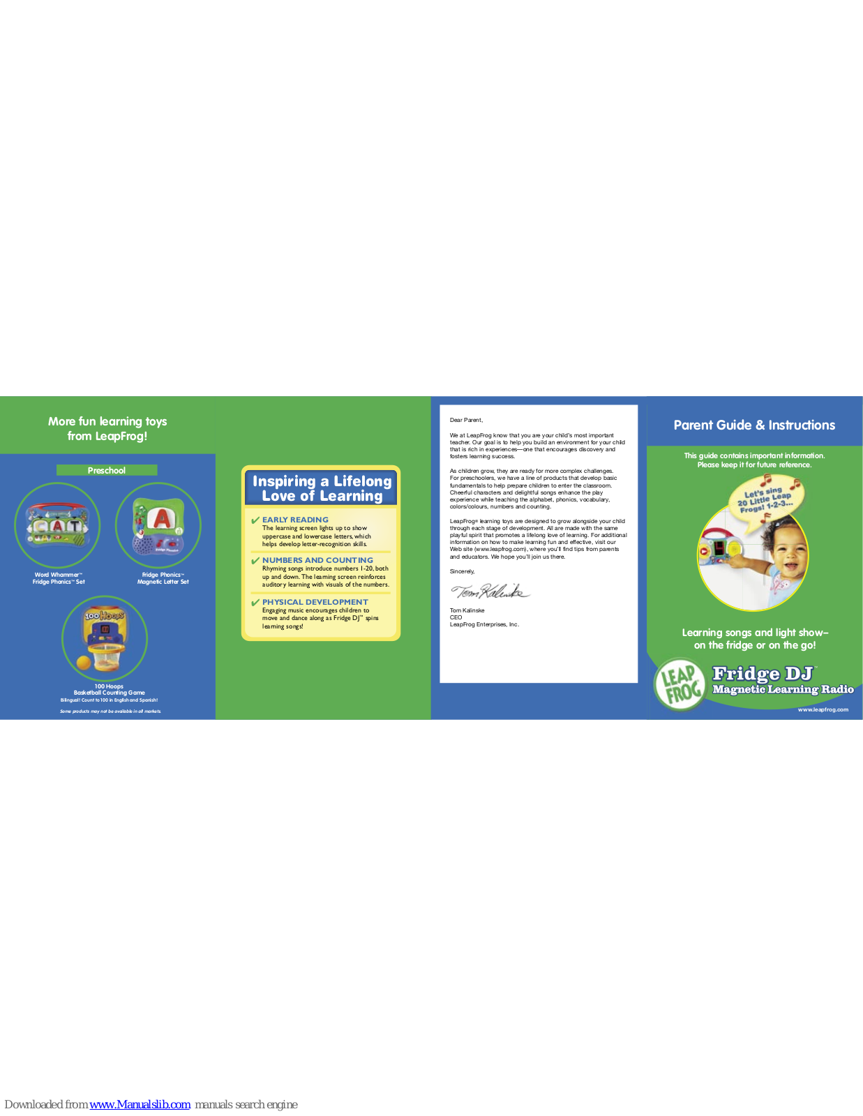 LeapFrog Fridge DJ Instructions Manual