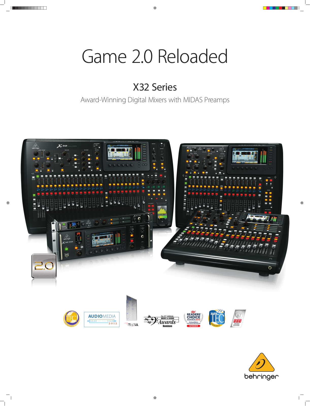 Behringer Digital Mixer X32, X32 CORE, X32 COMPACT-TP, X32 RACK, X32-TP Poster