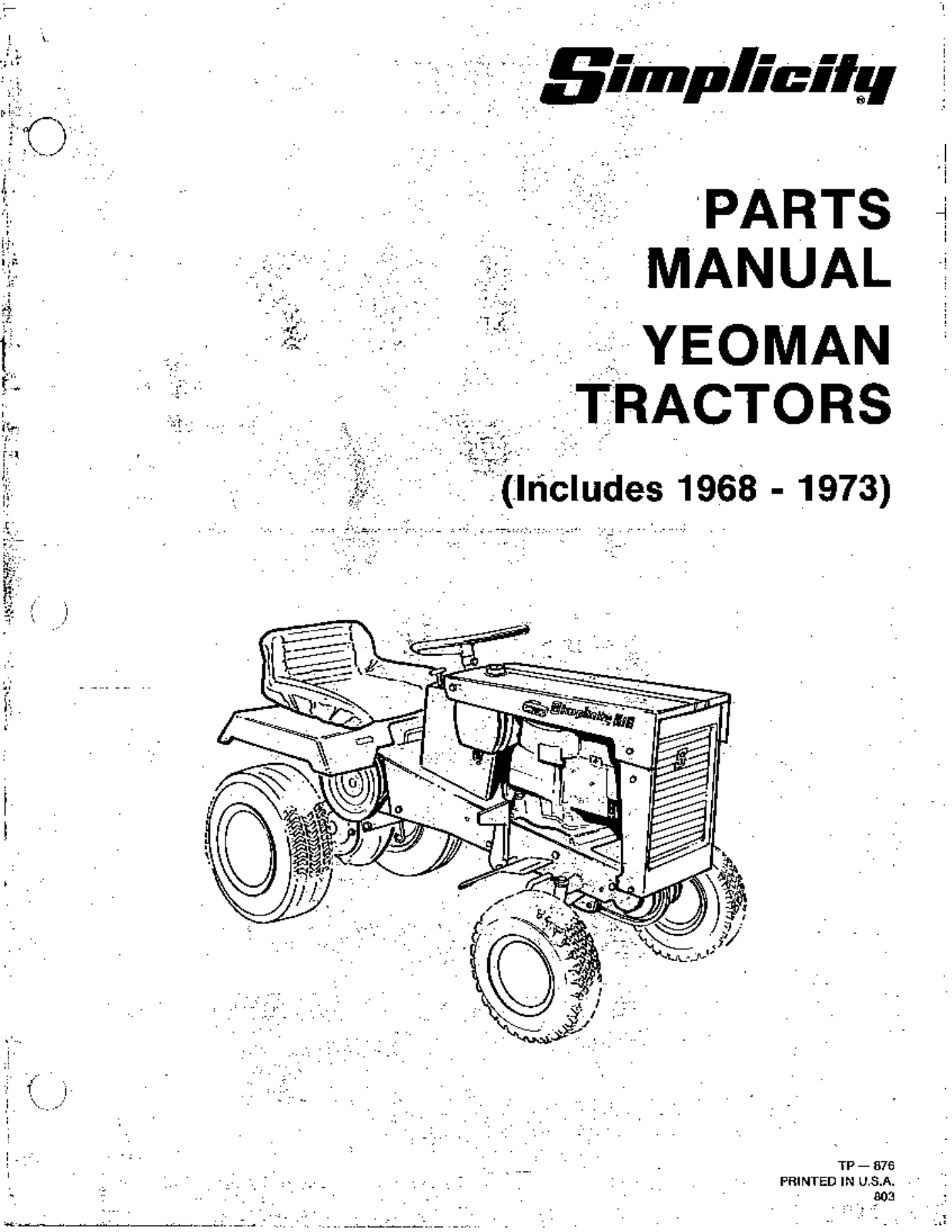 Simplicity 1968-1973 User Manual