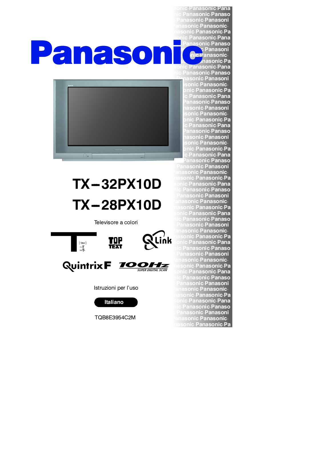 PANASONIC TX-32PX10D, TX-28PX10D User Manual