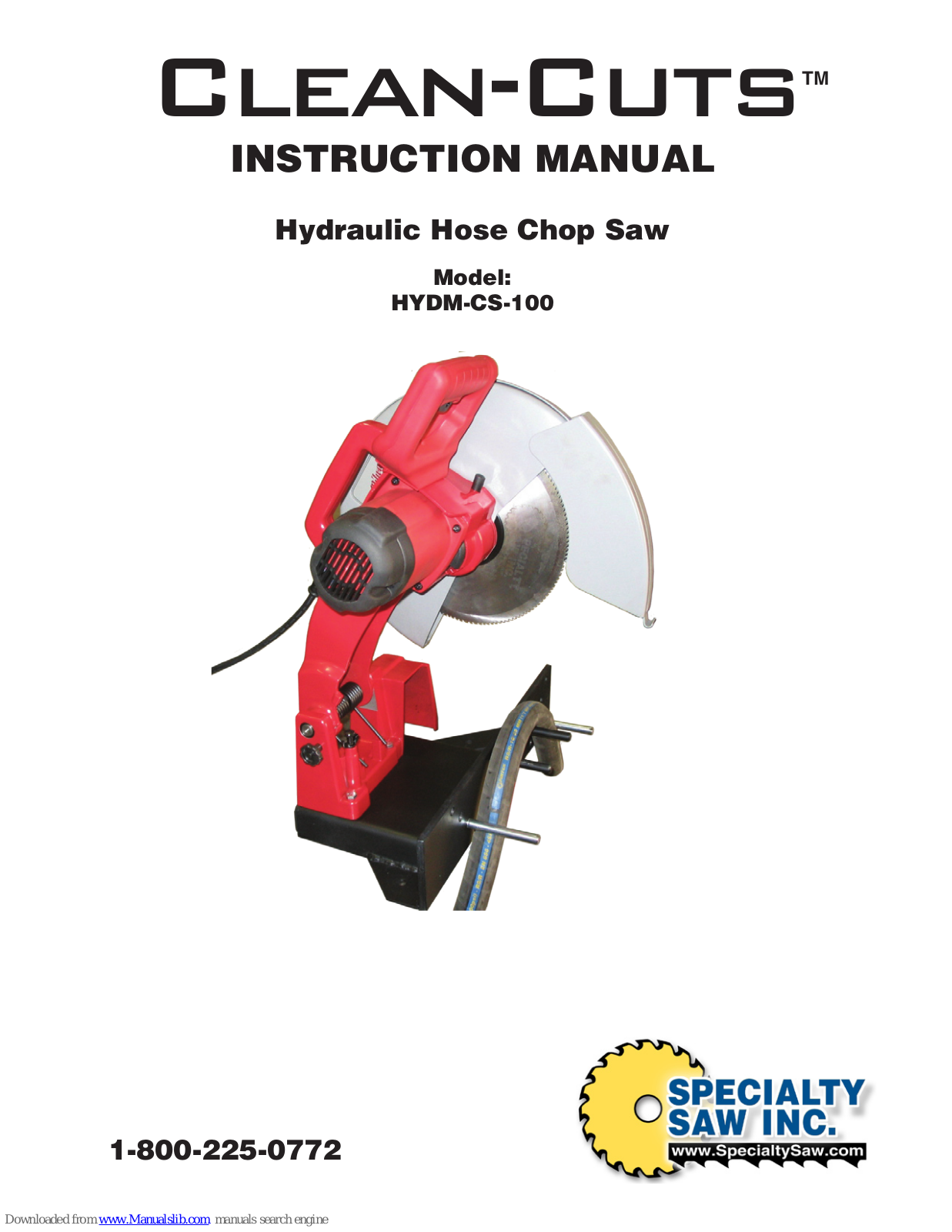 CLEAN-CUTS HYDM-CS-100 Instruction Manual