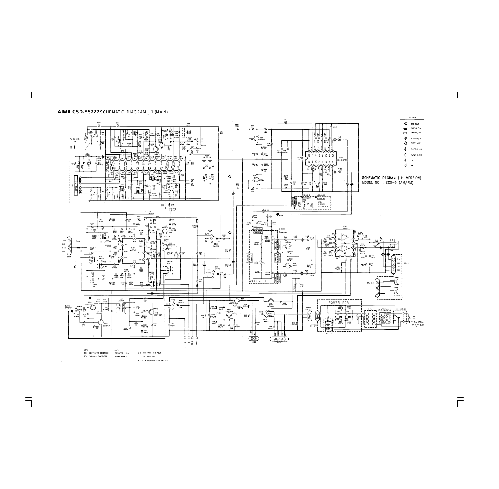 Aiwa CSDES-227 Schematic