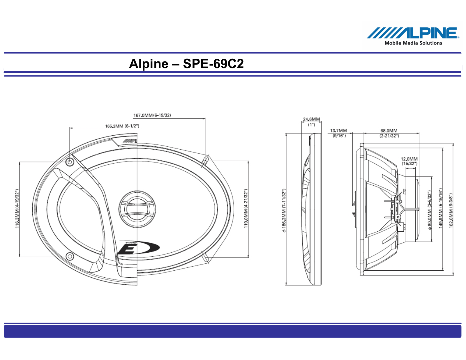 Alpine SPE-69C2 User Manual