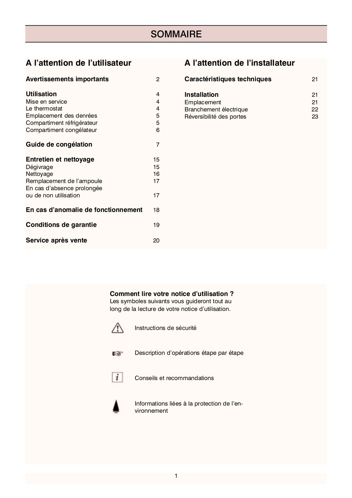 FAURE FRC 339 W User Manual