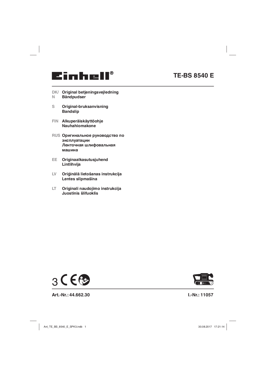 EINHELL TE-BS 8540 E User Manual