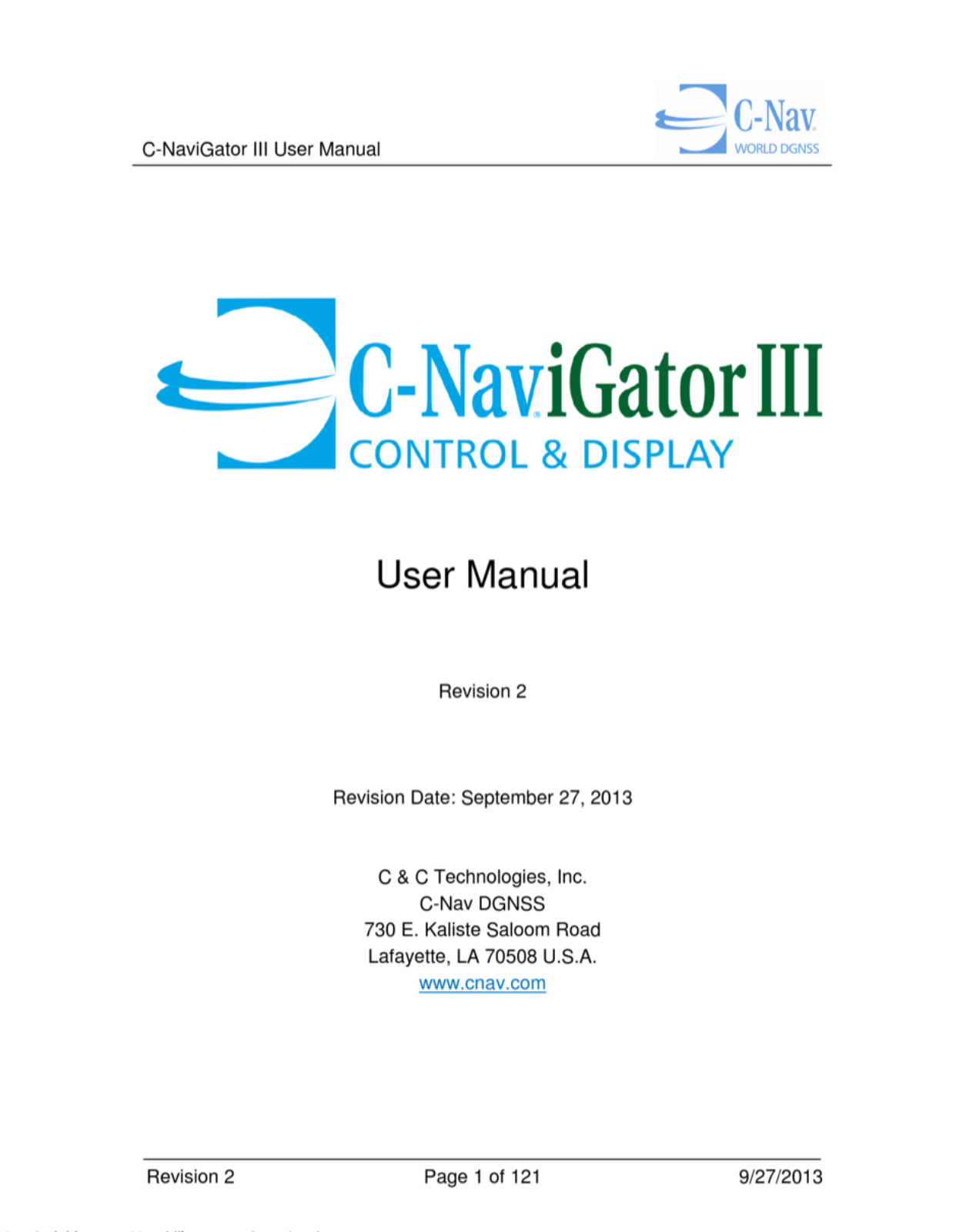 C-Nav iGator III User Manual