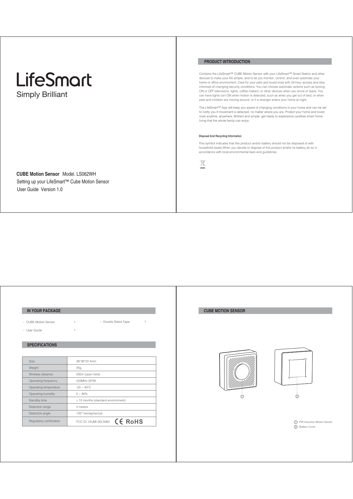 Hangzhou LifeSmart Technology 00LS062 Users manual