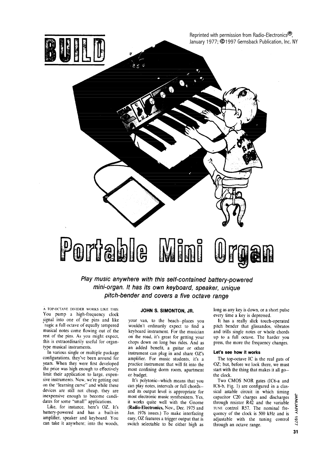 PAiA Electronics Oz Mini-Organ User's Manual