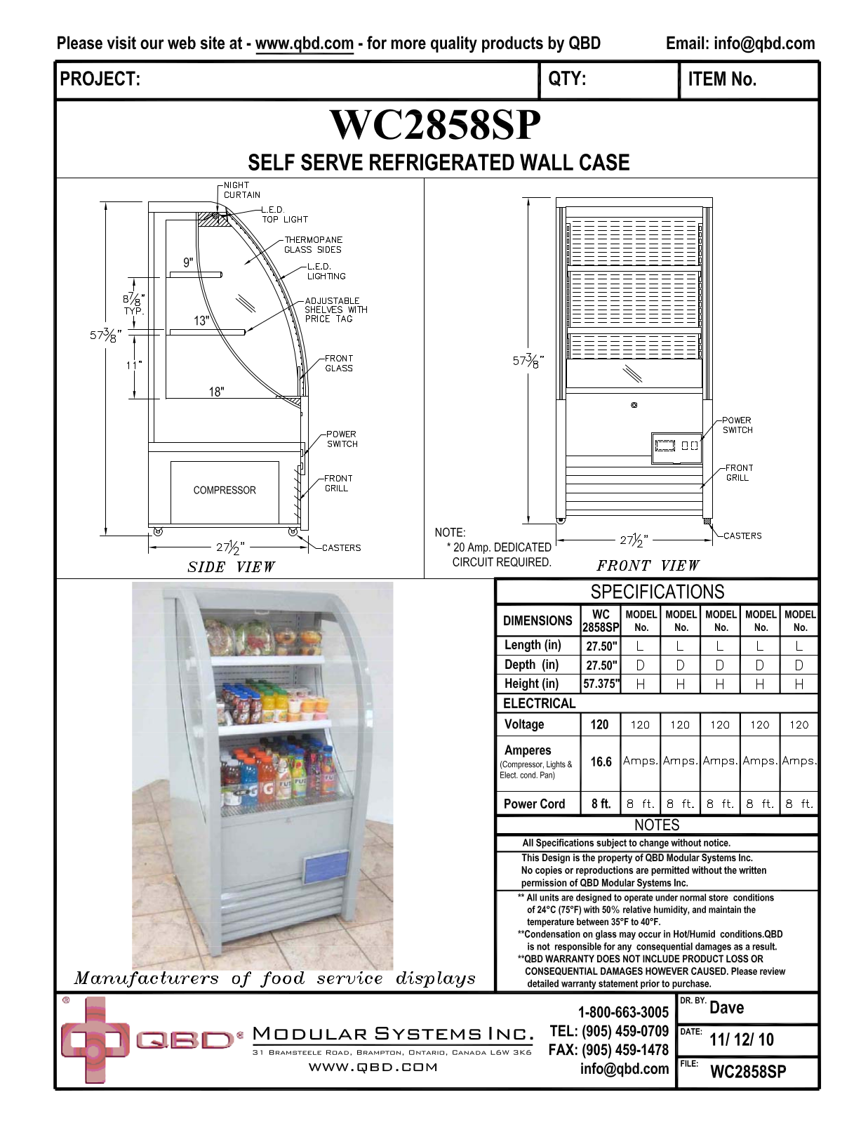 QBD WC2858SP User Manual