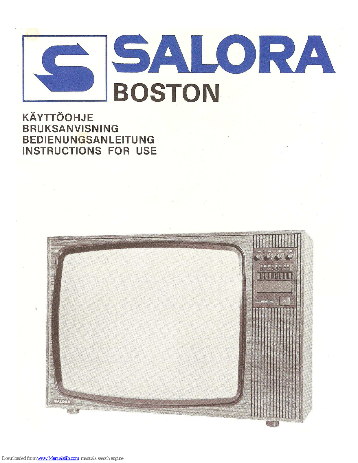 Salora Boston Instructions For Use Manual