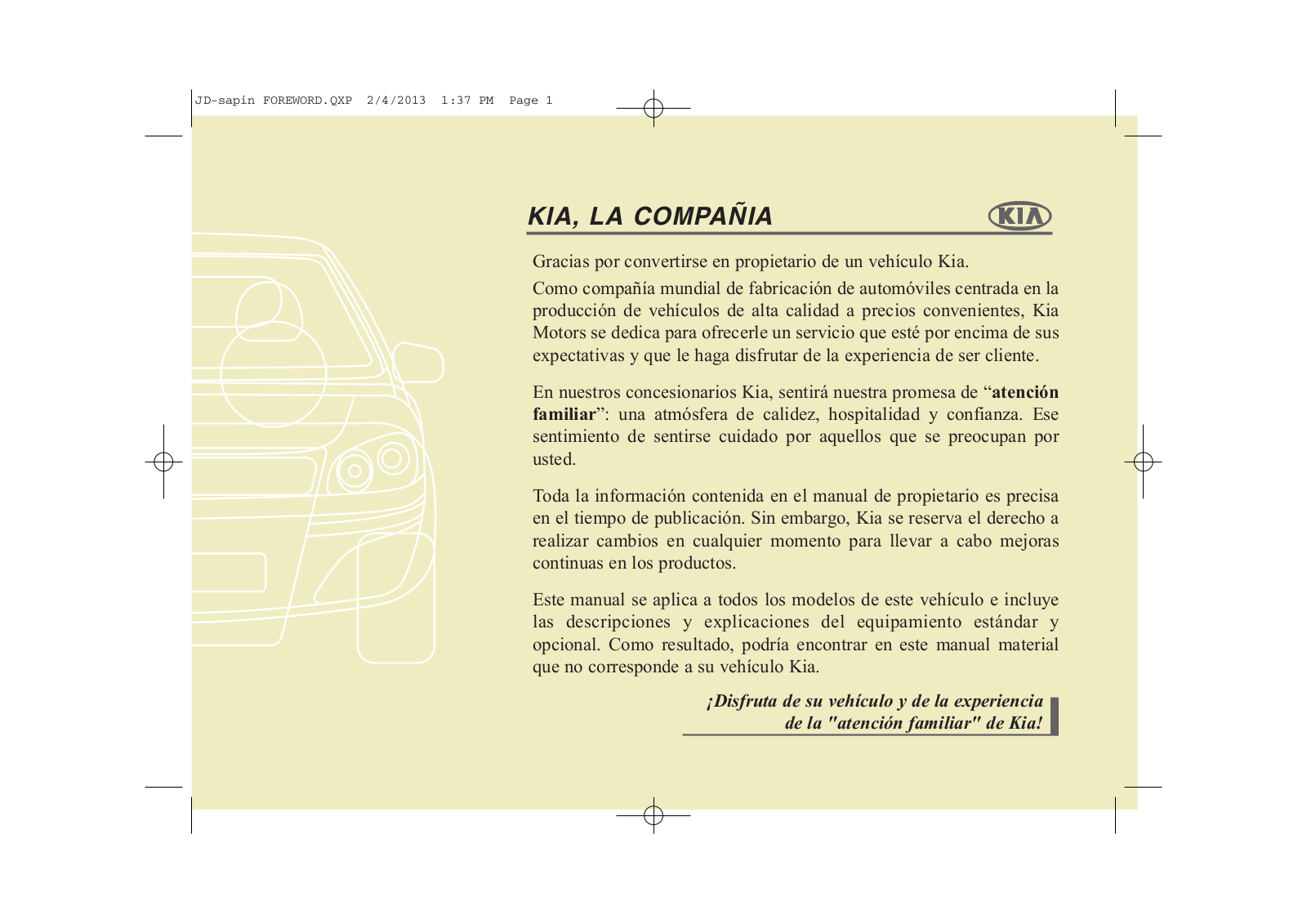 Kia Cee D 2014 Owner's Manual