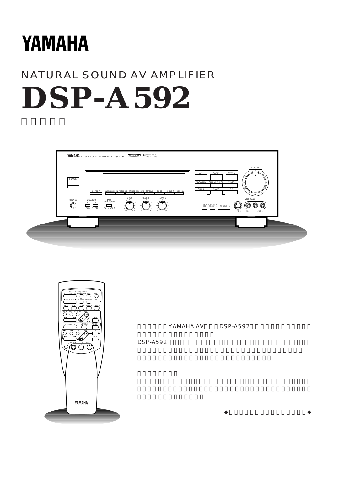 YAMAHA DSP-A592 User Manual