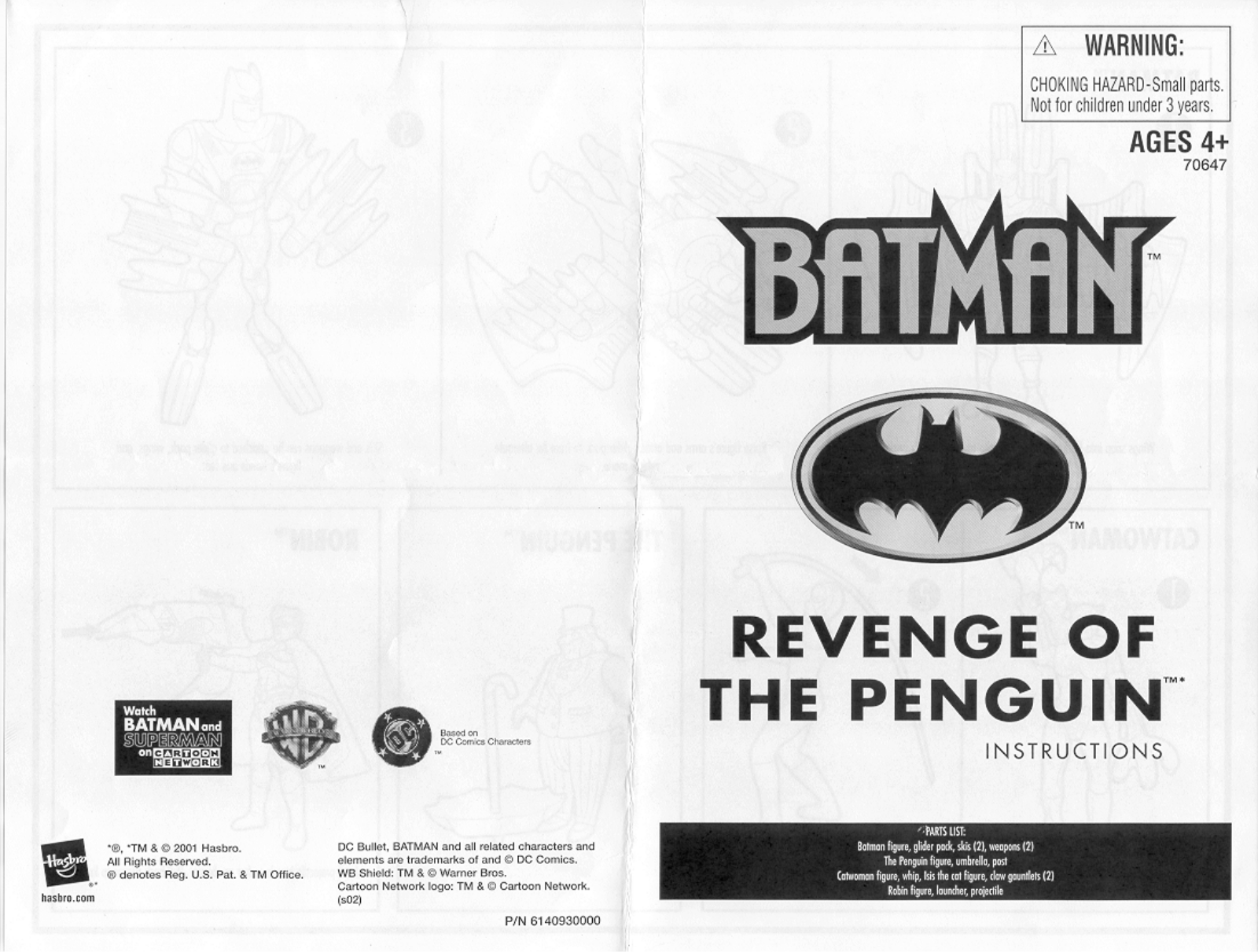 HASBRO Batman Revenge of the Penguin User Manual