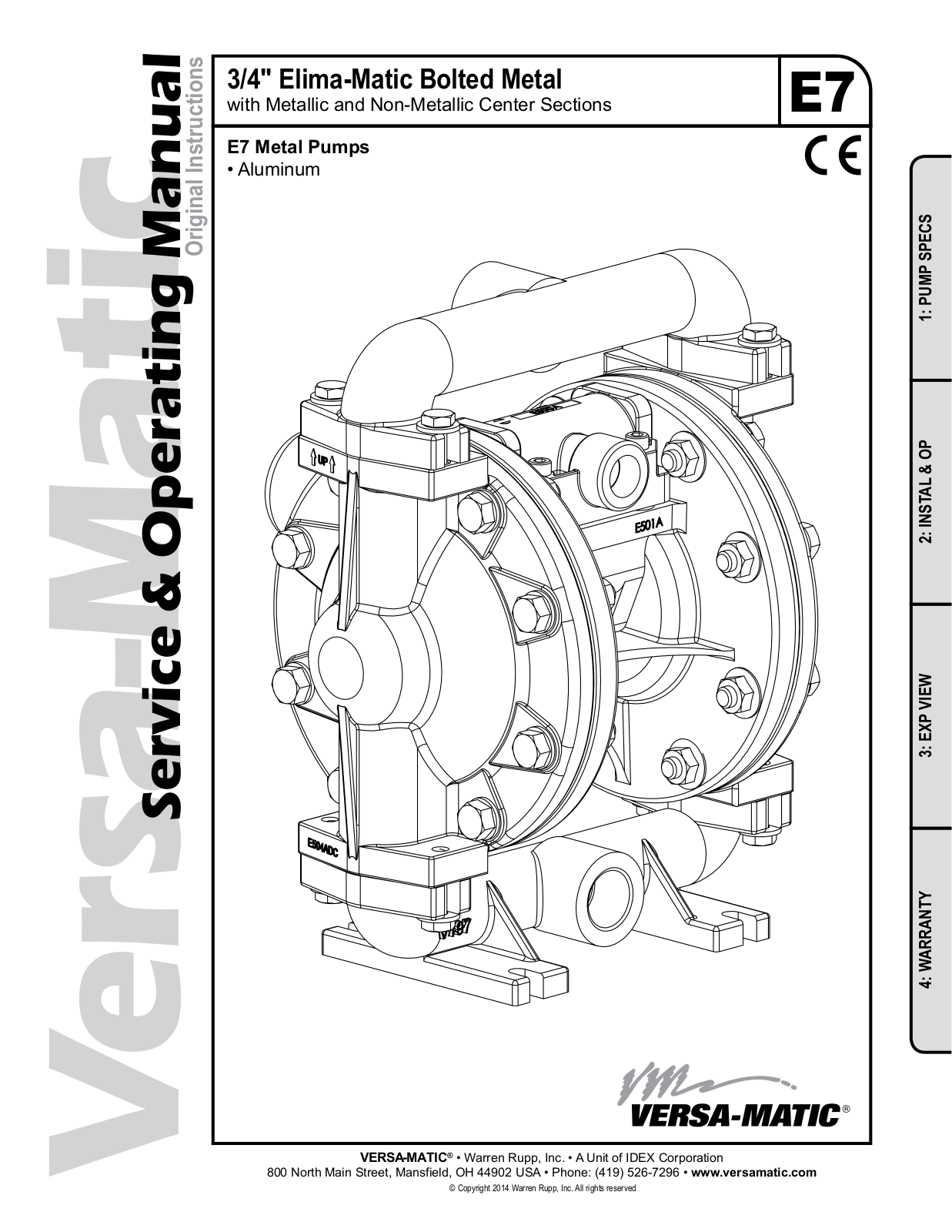 Versa-Matic 3/4 Elima-Matic Bolted Metal User Manual