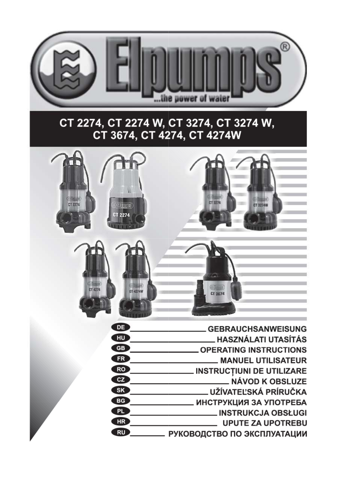 ELPUMPS CT 2274, CT 2274 W, CT 3674 User Manual