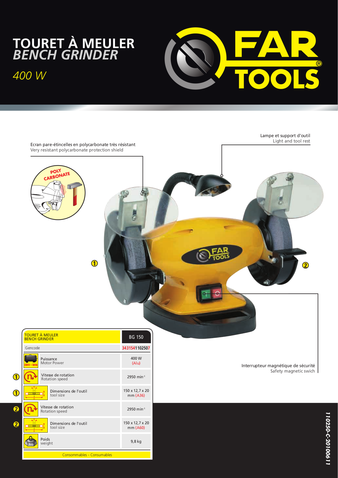 FARTOOLS BG 150 User Manual