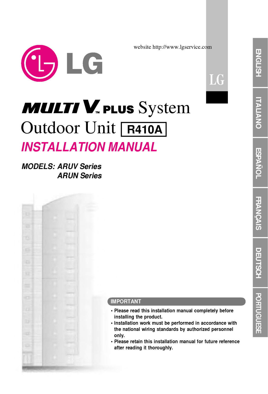 LG ARUN808T1 User Manual