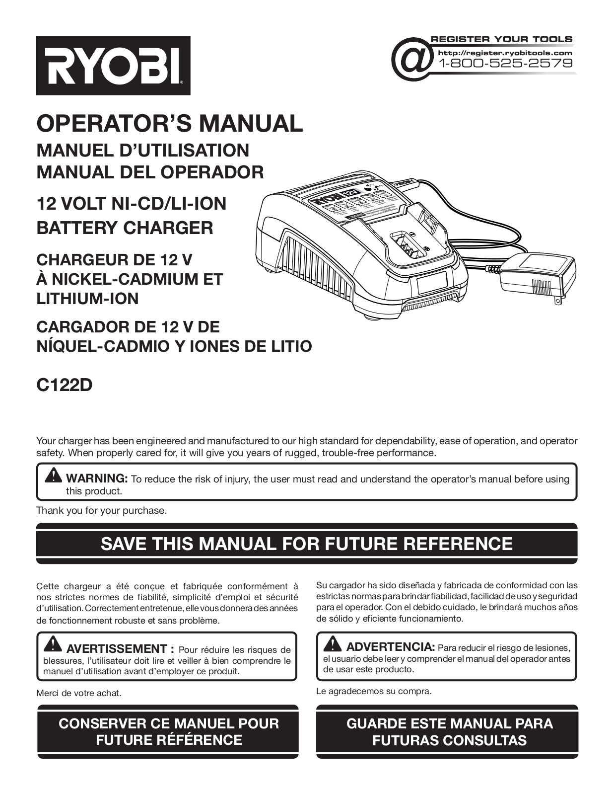 Ryobi C122D User Manual