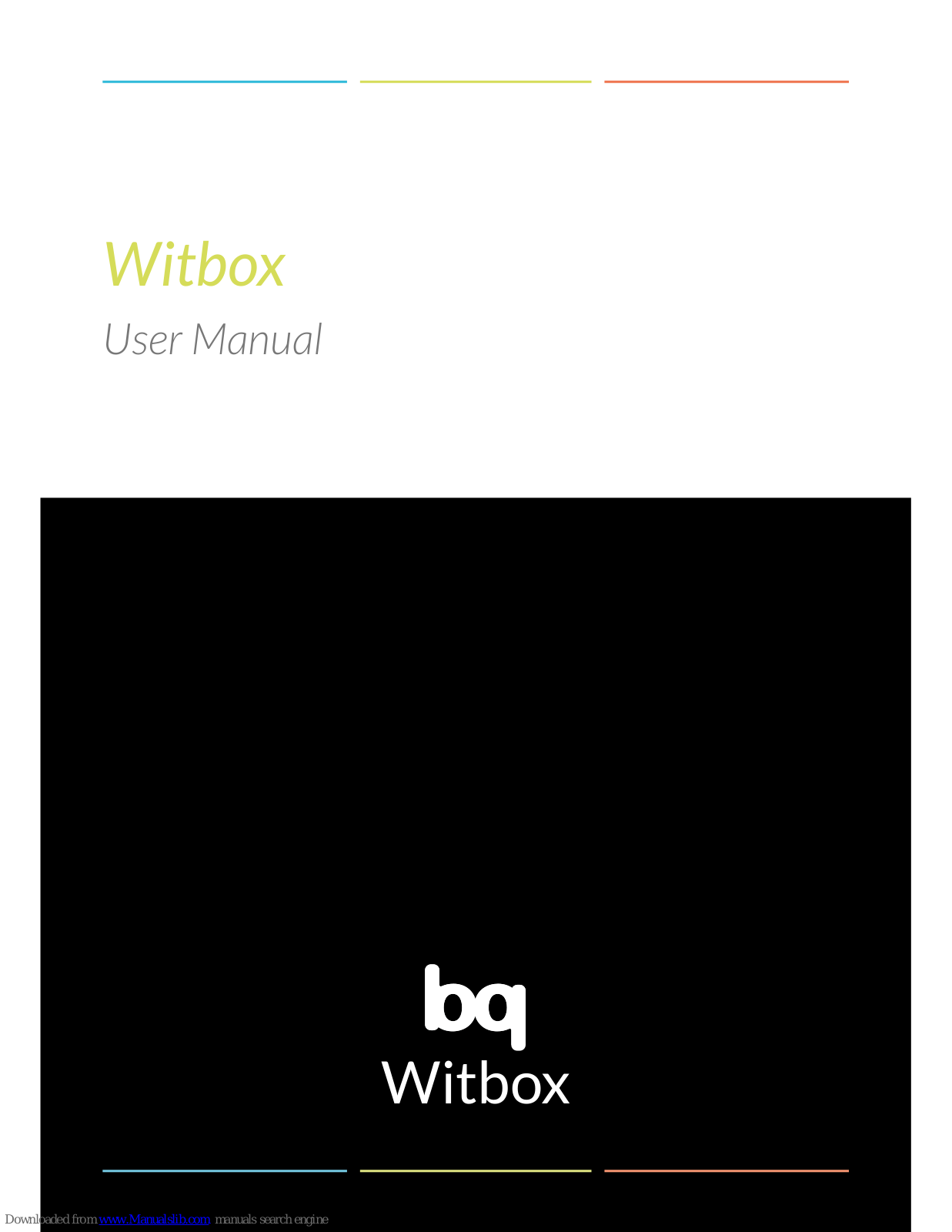 bq Witbox User Manual